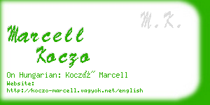 marcell koczo business card